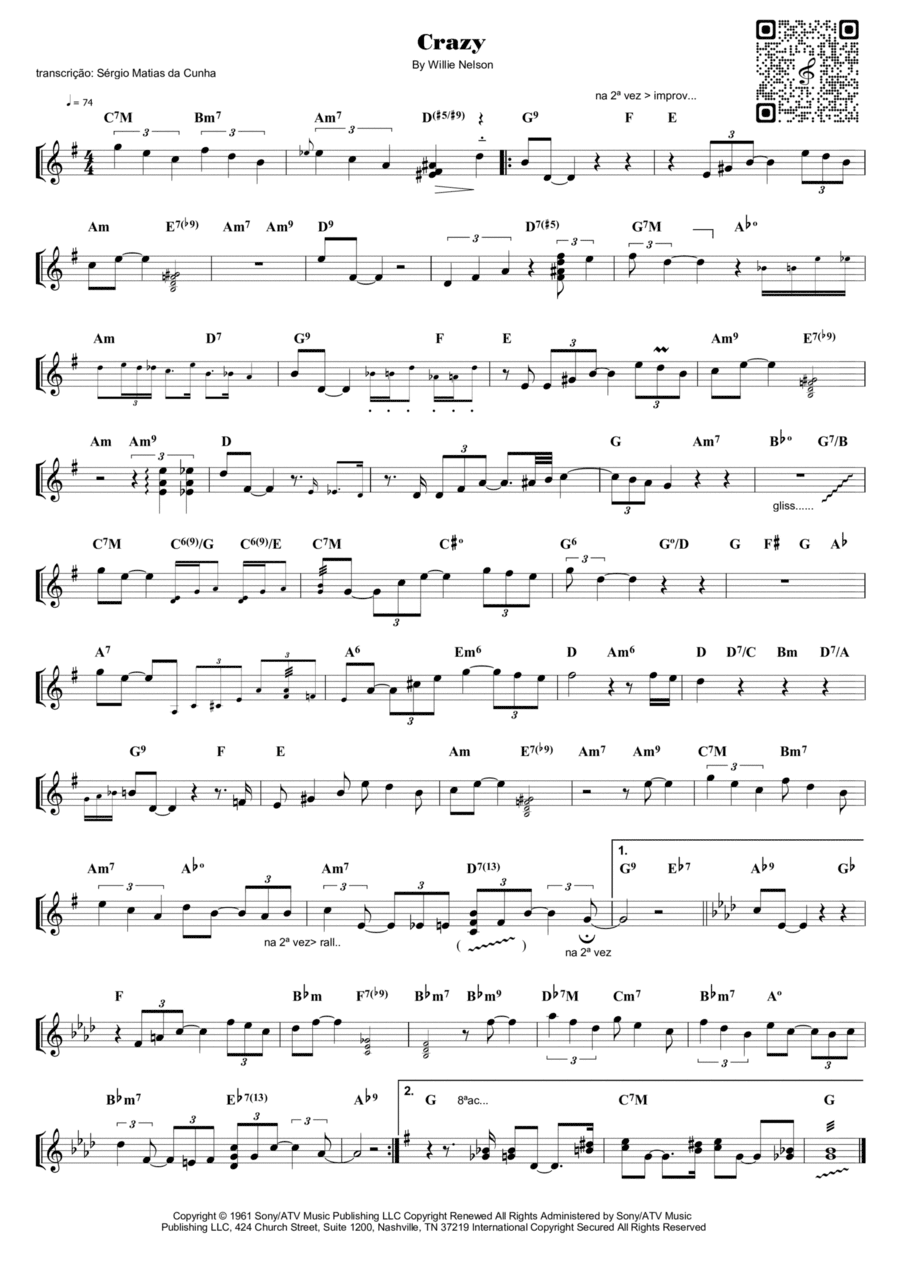 Crazy Piano Solo scores gallery preview page 1