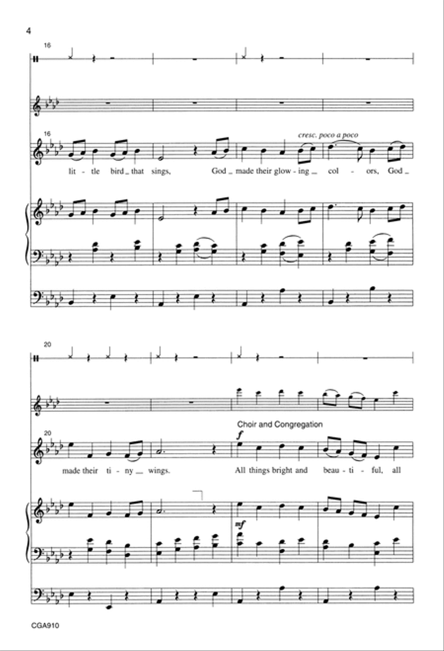All Things Bright and Beautiful (arr. Ferguson) Choir scores gallery preview page 4