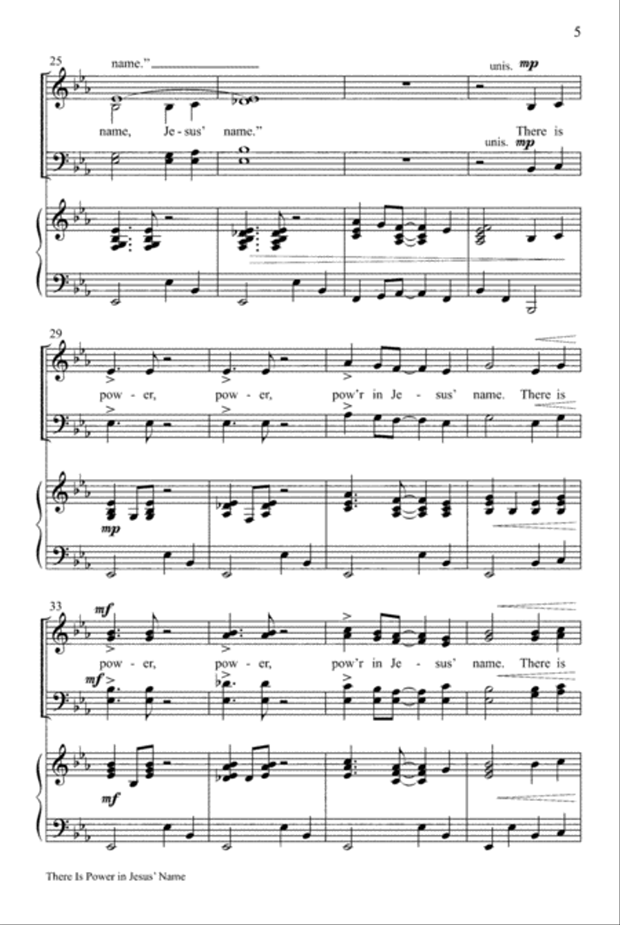 There Is Power in Jesus' Name 4-Part scores gallery preview page 4
