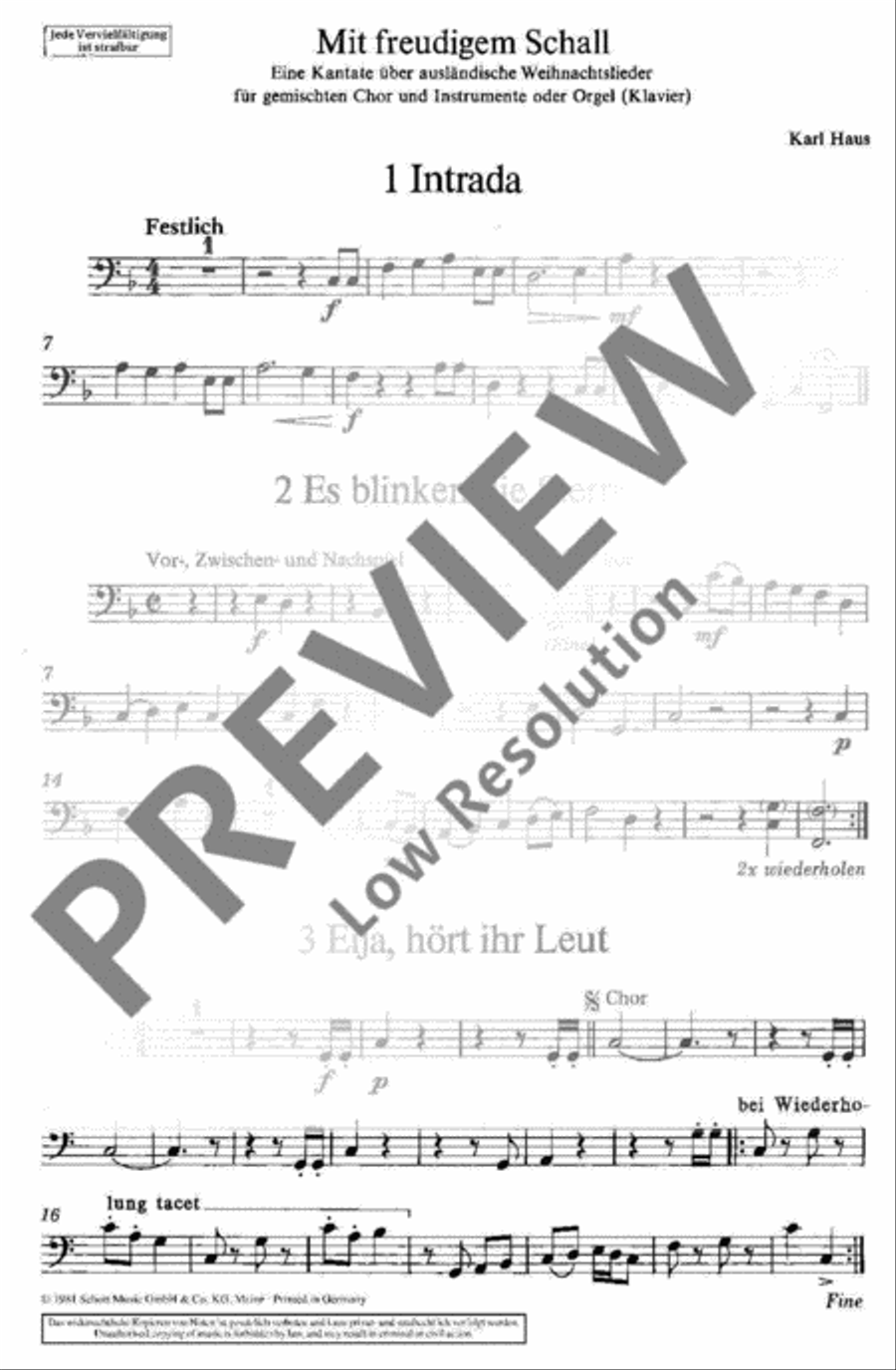 Mit freudigem Schall Choir scores gallery preview page 3