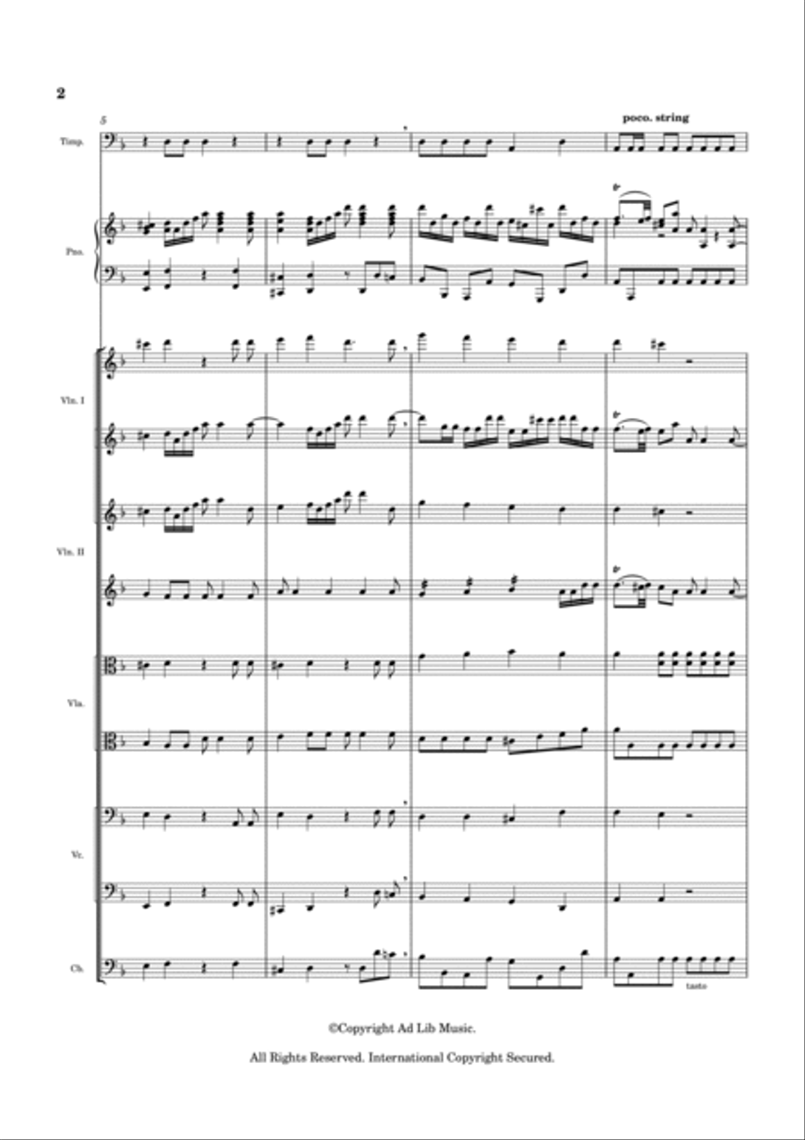 Dies Irae from Requiem in D minor by Mozart (String Orchestra Version) String Orchestra scores gallery preview page 2