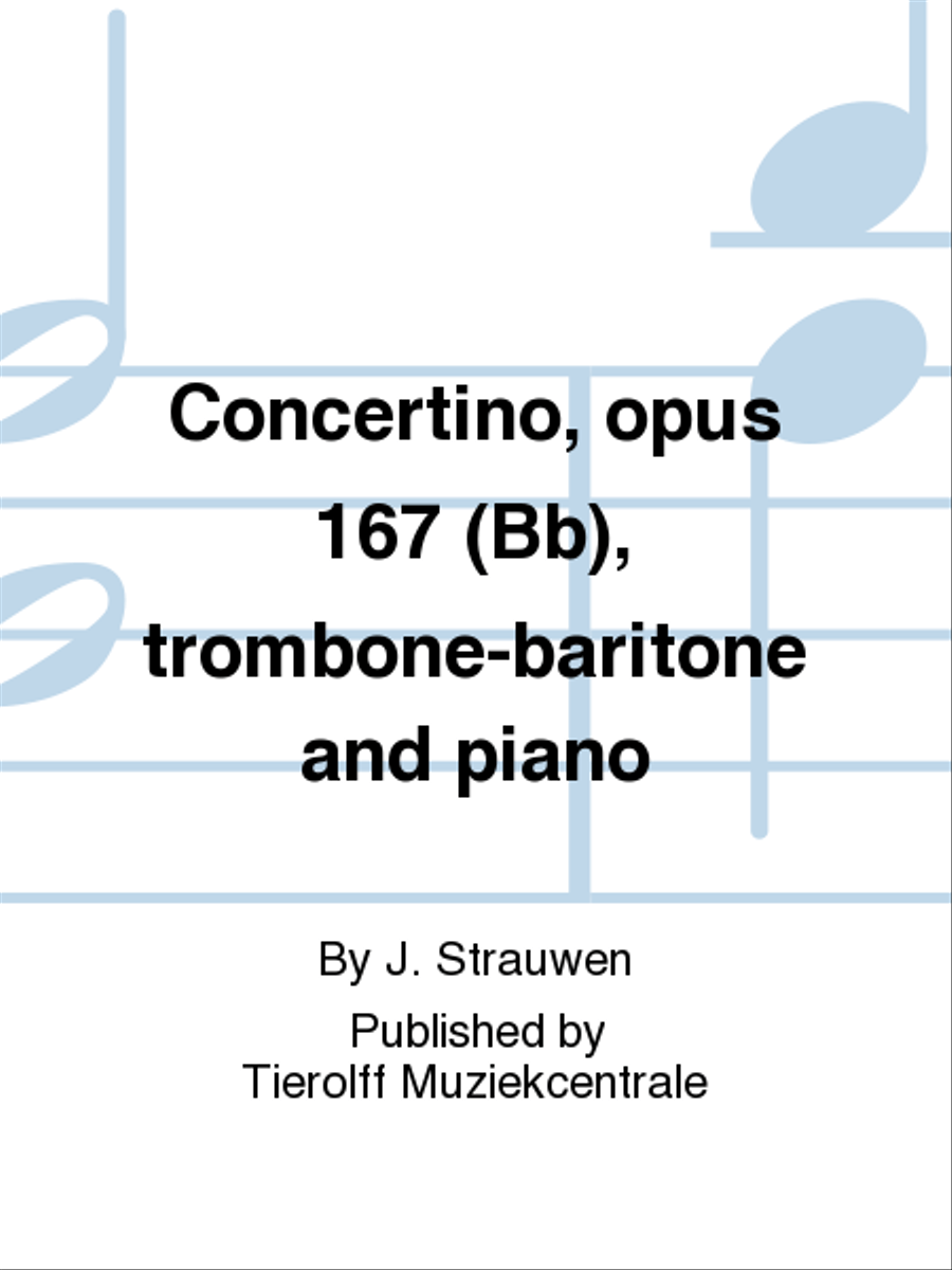 Concertino -Opus 167, Trombone/Euphonium/Baritone & Piano Baritone Horn TC scores gallery preview page 1