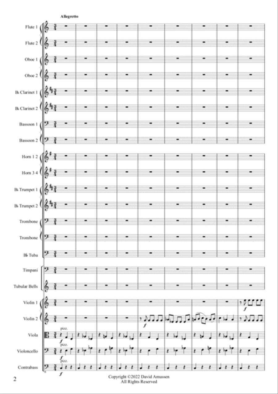 The Overture of Awareness Full Orchestra scores gallery preview page 2