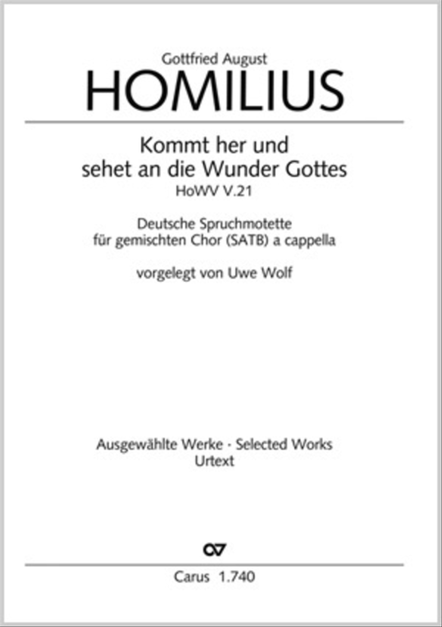 Kommt her und sehet an die Wunder Gottes