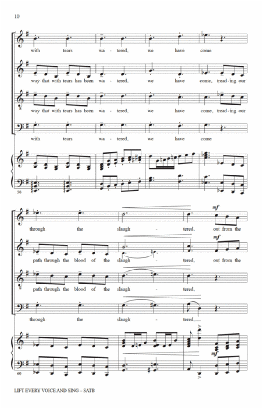 Lift Every Voice And Sing (arr. Rollo Dilworth) 4-Part scores gallery preview page 8