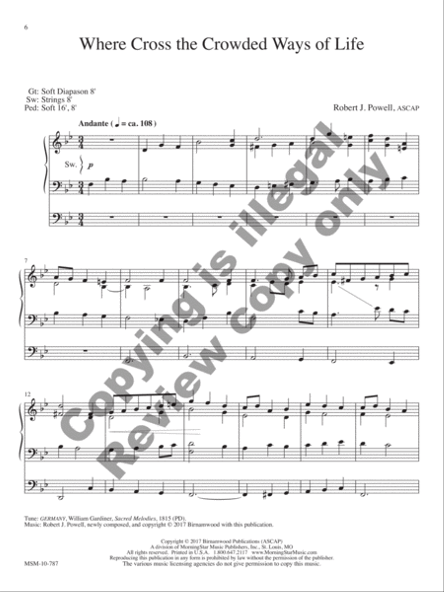 Prayerful Preludes, Set 9 Organ scores gallery preview page 10