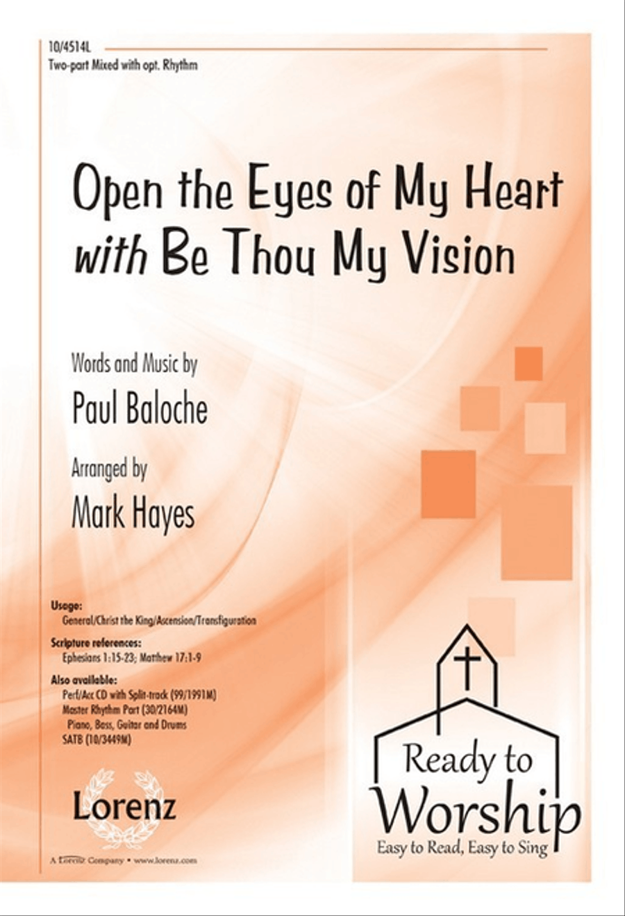 Open the Eyes of My Heart with Be Thou My Vision 2-Part scores gallery preview page 1