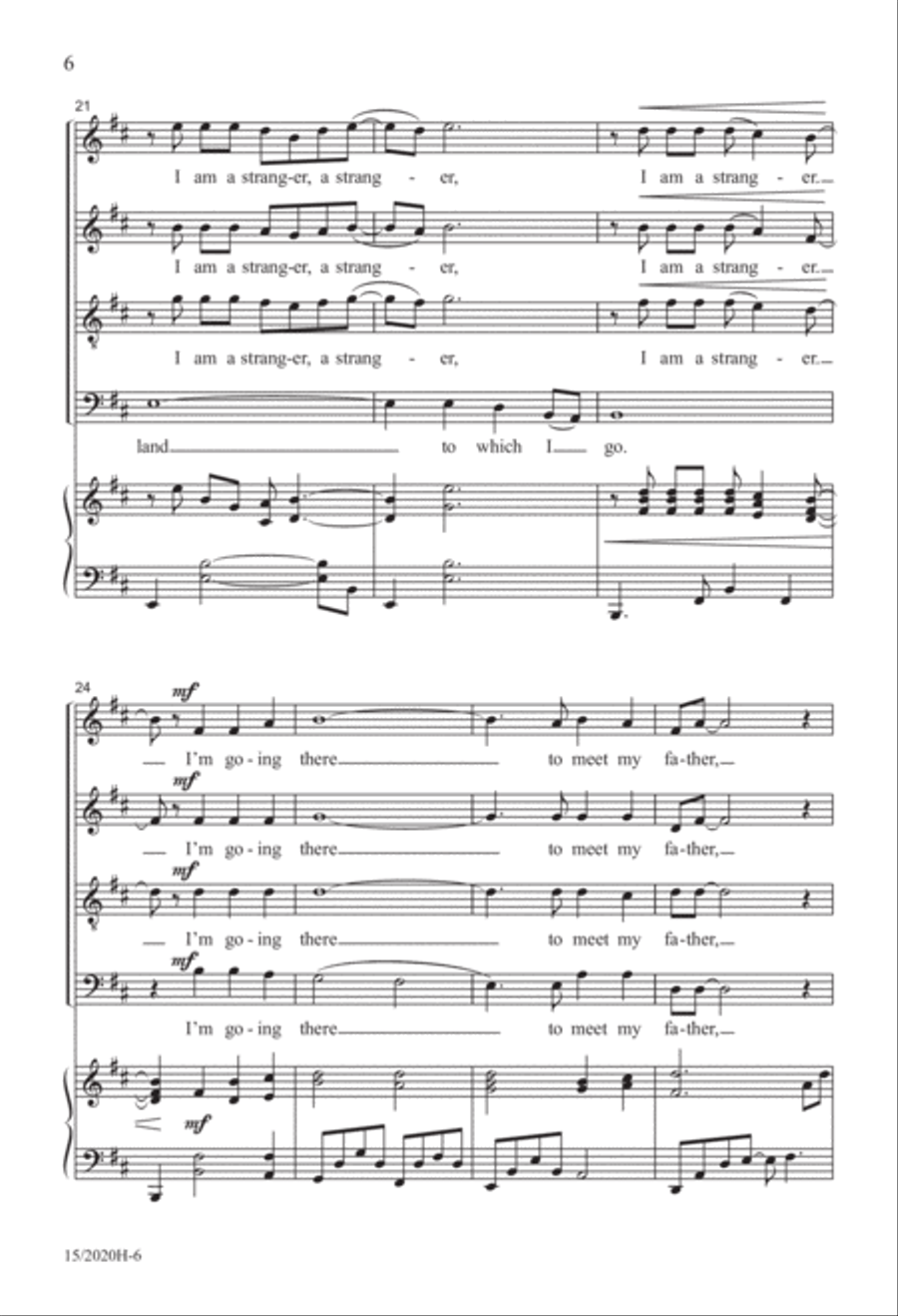 Wayfaring Stranger 4-Part scores gallery preview page 6