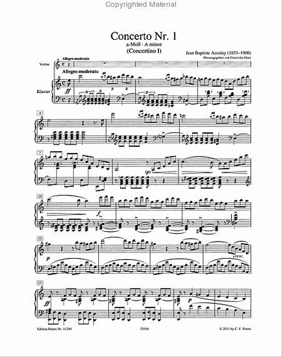 Violin Concerto No. 1 in A minor (Edition for Violin and Piano by the Composer) Violin Solo scores gallery preview page 2