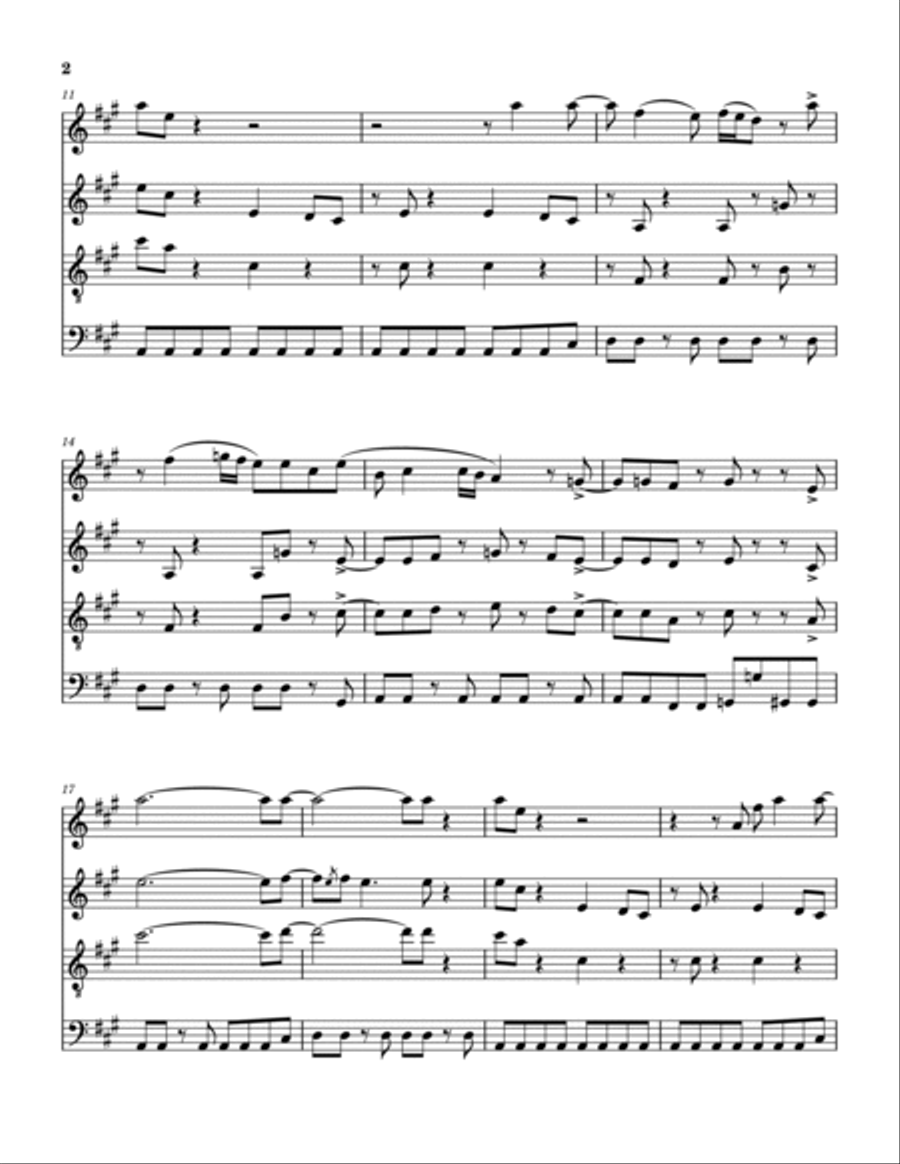 I'm Almost Ready I'm Almost Ready Saxophone Quartet scores gallery preview page 3