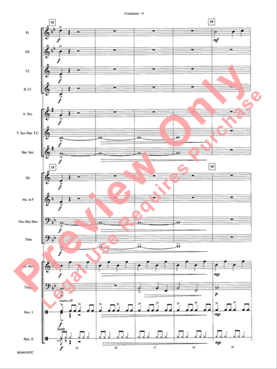 Vandivere Fanfare Concert Band scores gallery preview page 6