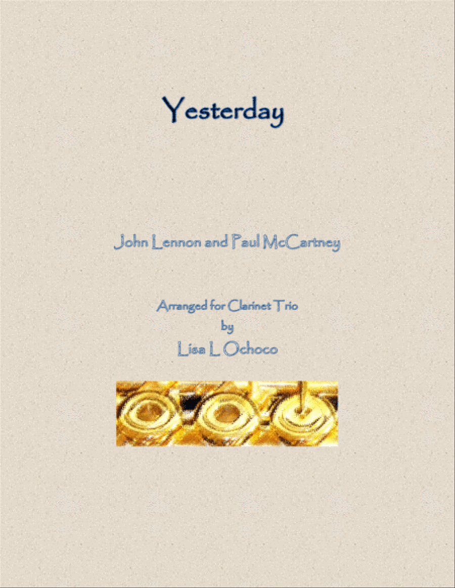 Yesterday Clarinet Trio scores gallery preview page 1