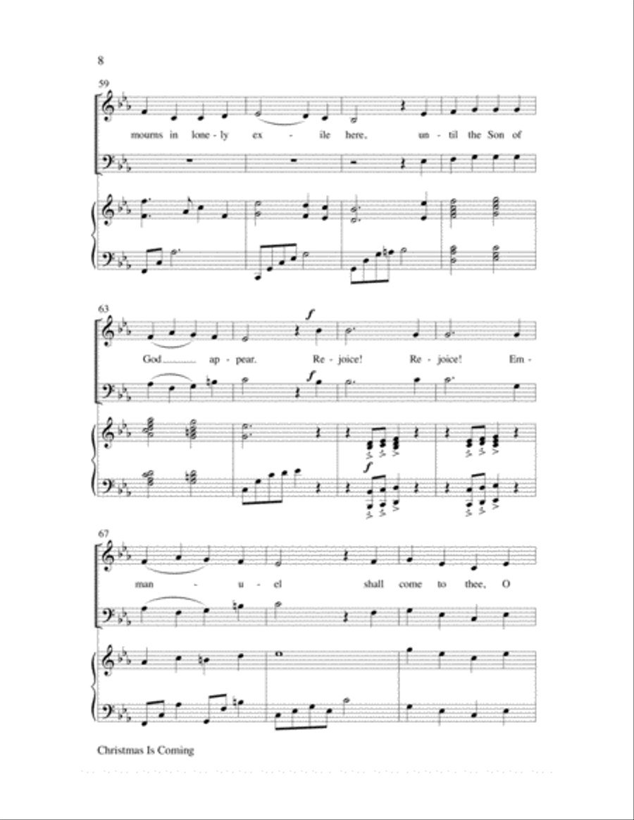 Christmas Is Coming Christmas Is Coming Choir scores gallery preview page 8