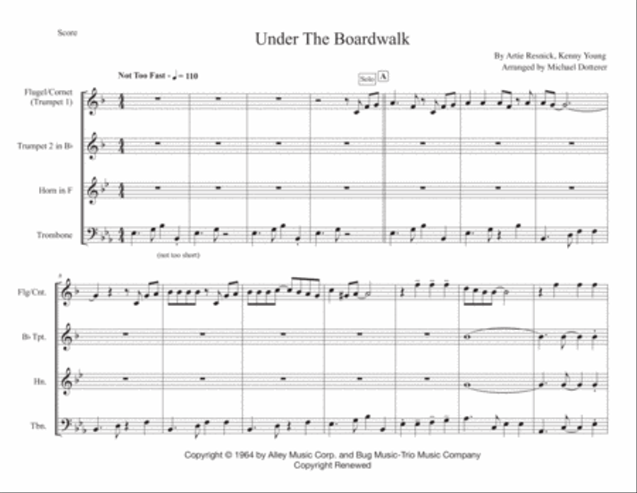 Under The Boardwalk Under The Boardwalk Brass Ensemble scores gallery preview page 2