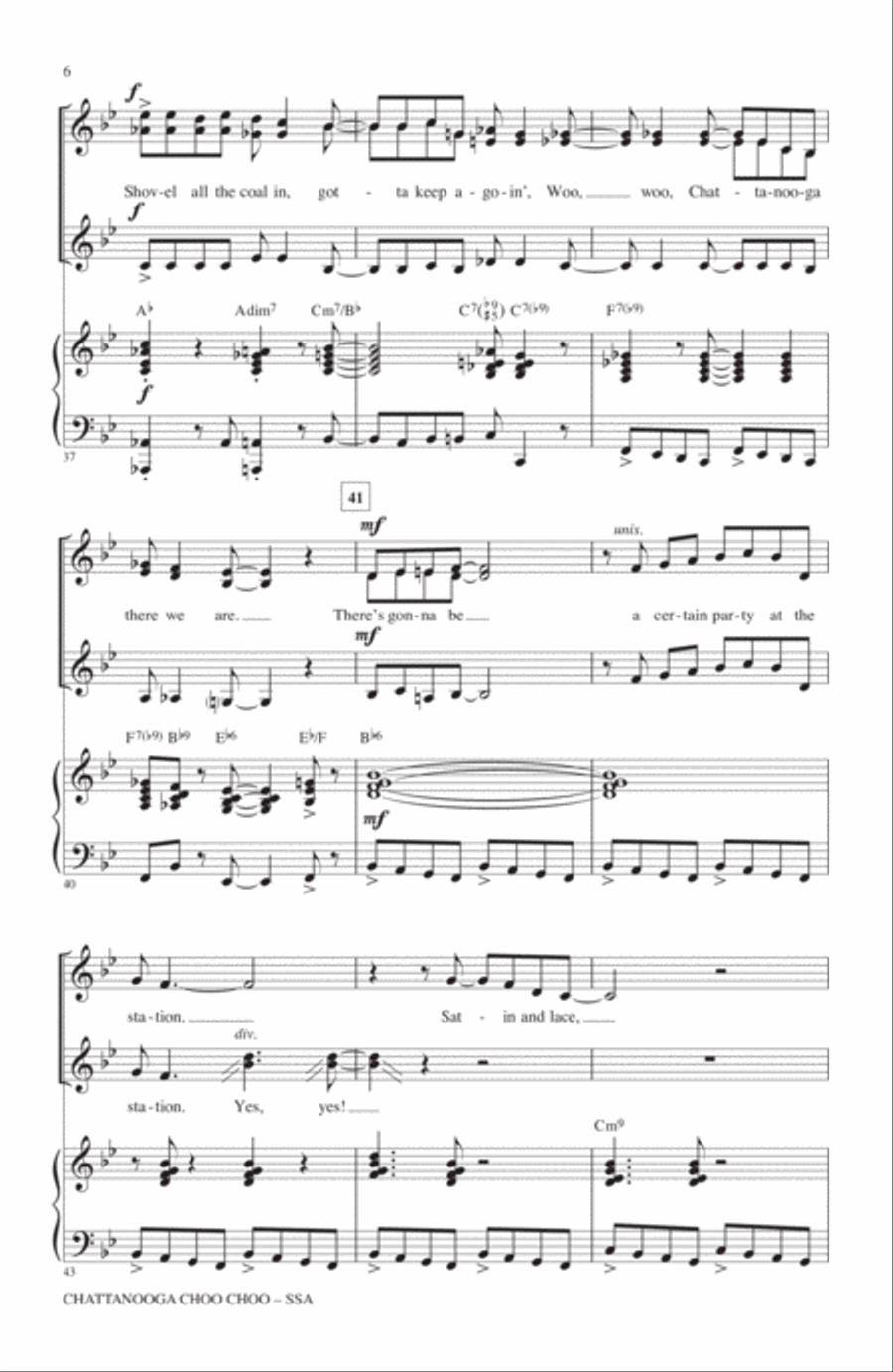 Chattanooga Choo Choo Chattanooga Choo Choo SSA scores gallery preview page 5