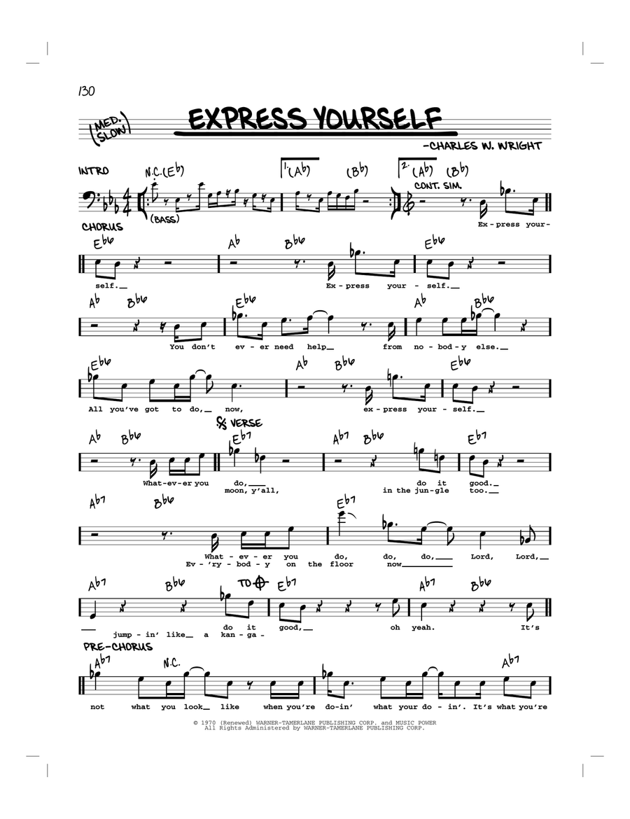 Express Yourself Piano scores gallery preview page 1