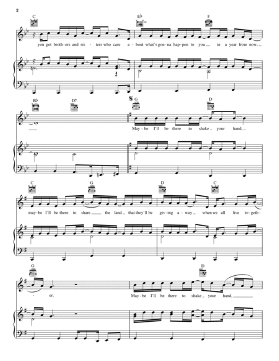 Share The Land Share The Land Piano, Vocal, Guitar scores gallery preview page 2