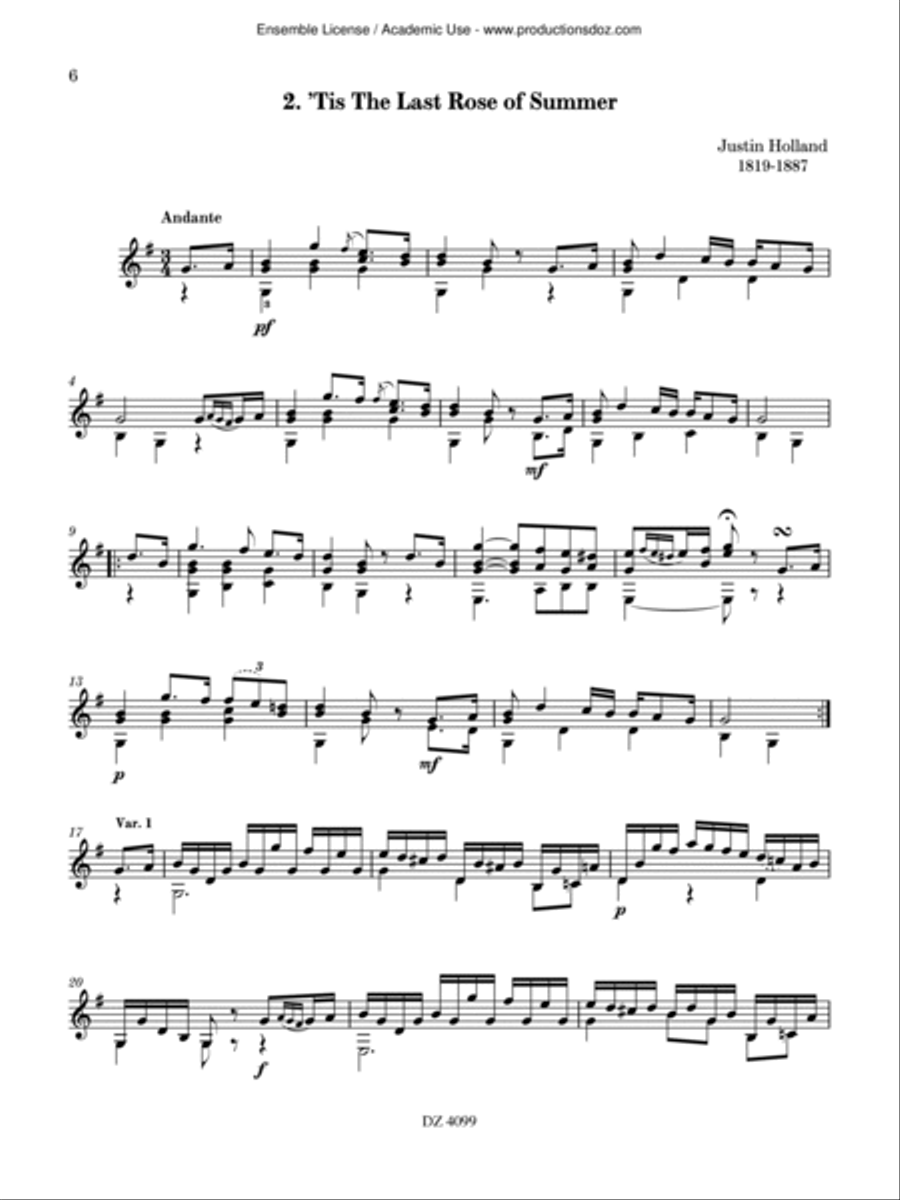 The Essential Justin Holland Classical Guitar scores gallery preview page 6