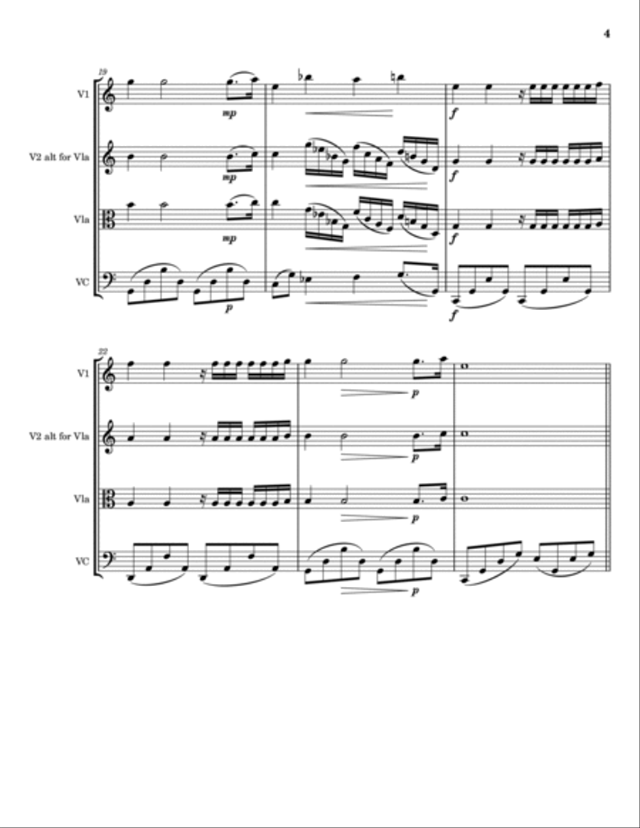Ballade Pour Adeline String Trio scores gallery preview page 4