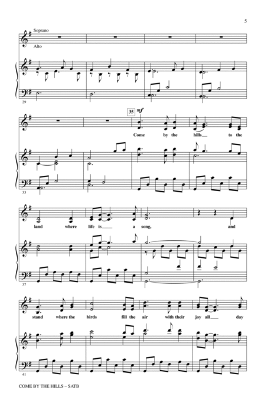 Come By The Hills (Buachaill On Eirne) 4-Part scores gallery preview page 4