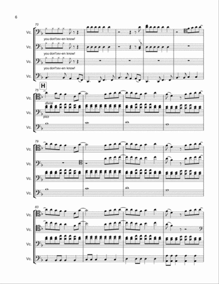 Handclap Cello scores gallery preview page 6