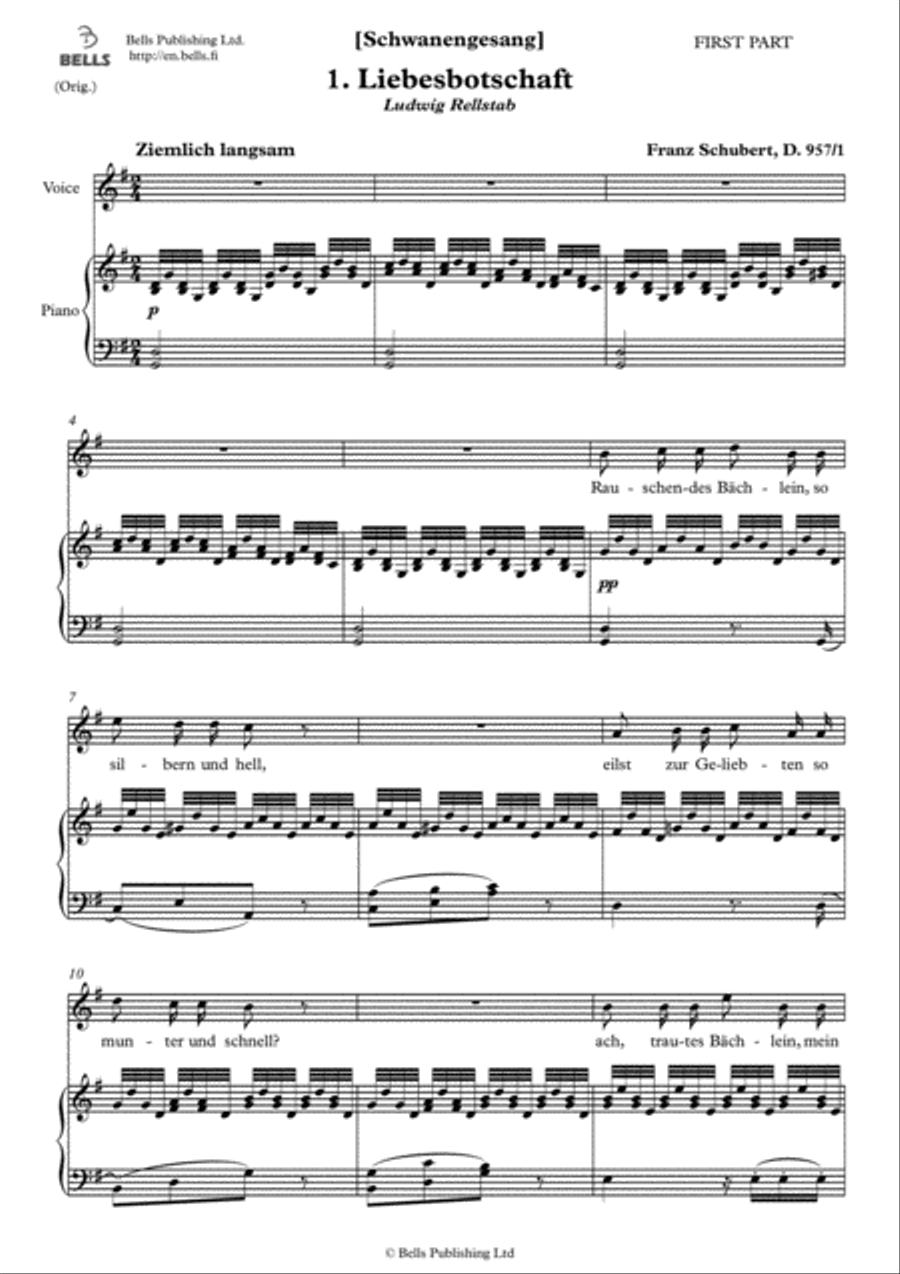 Schwanengesang, D. 957 Voice Solo scores gallery preview page 2