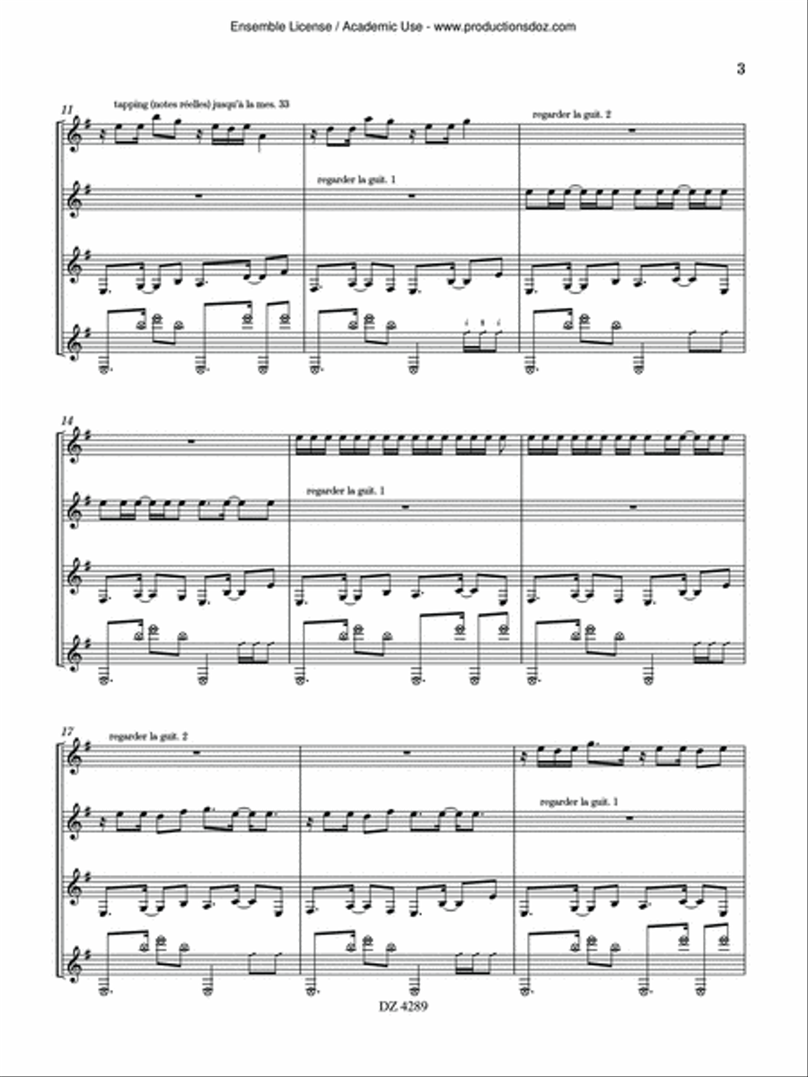 Cubana Guitar Ensemble scores gallery preview page 3