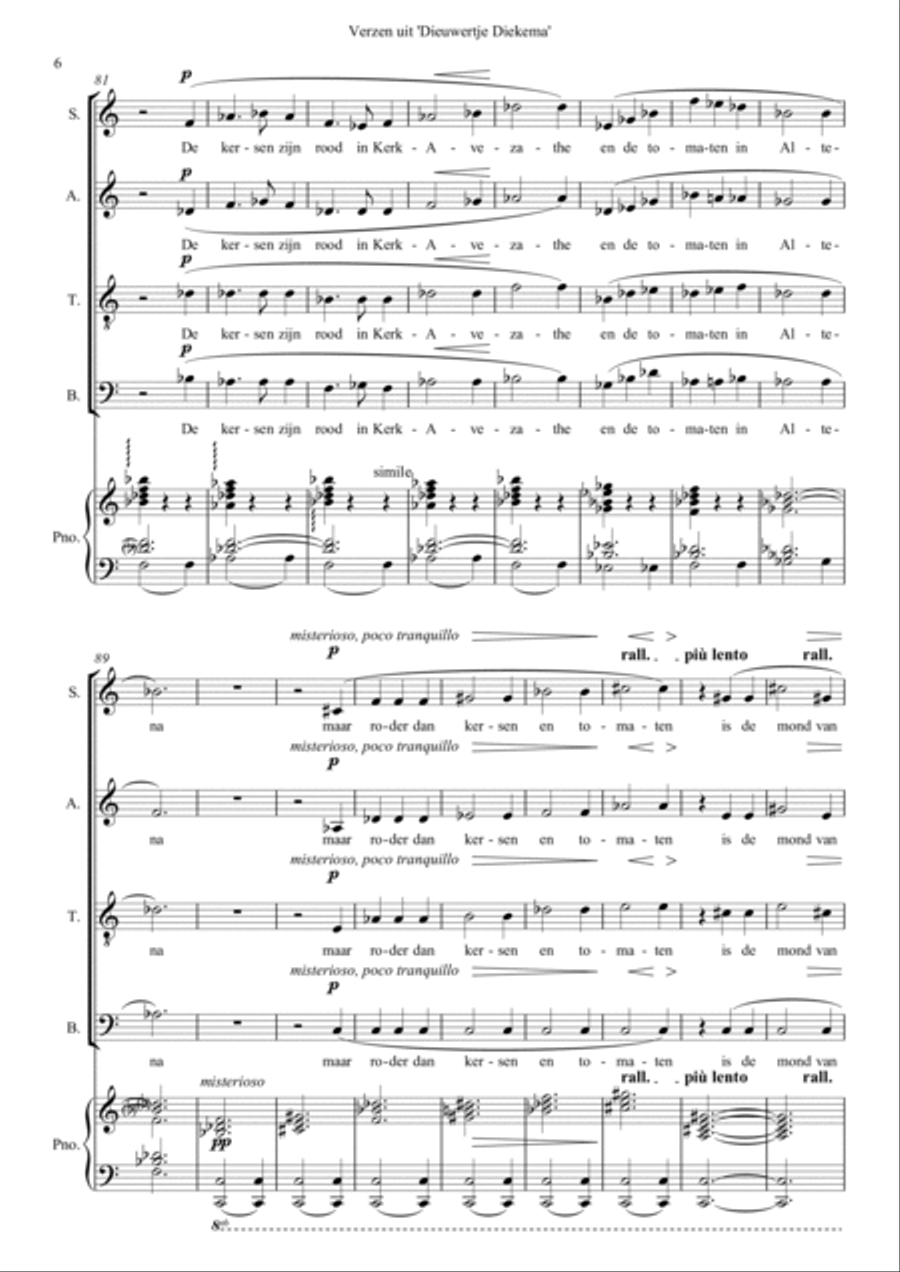 Verzen uit 'Dieuwertje Diekema' Divisi scores gallery preview page 6