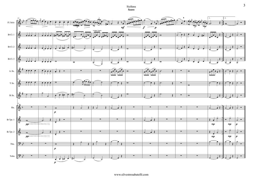Siciliana - G. B. Pergolesi Large Ensemble scores gallery preview page 4