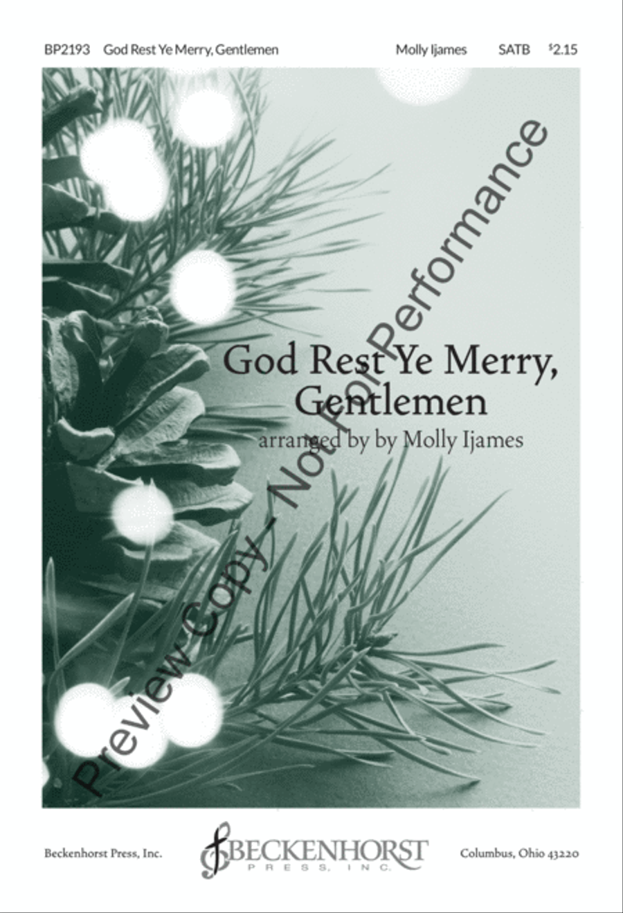 God Rest Ye Merry, Gentlemen - Ijames 4-Part scores gallery preview page 2