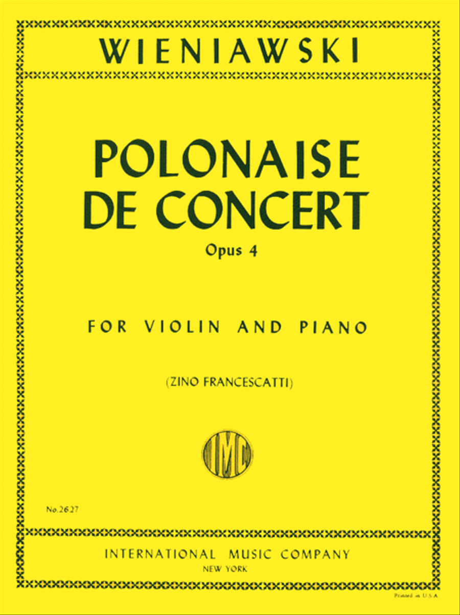 Polonaise de Concert in D major, Op. 4 Violin Solo scores gallery preview page 1