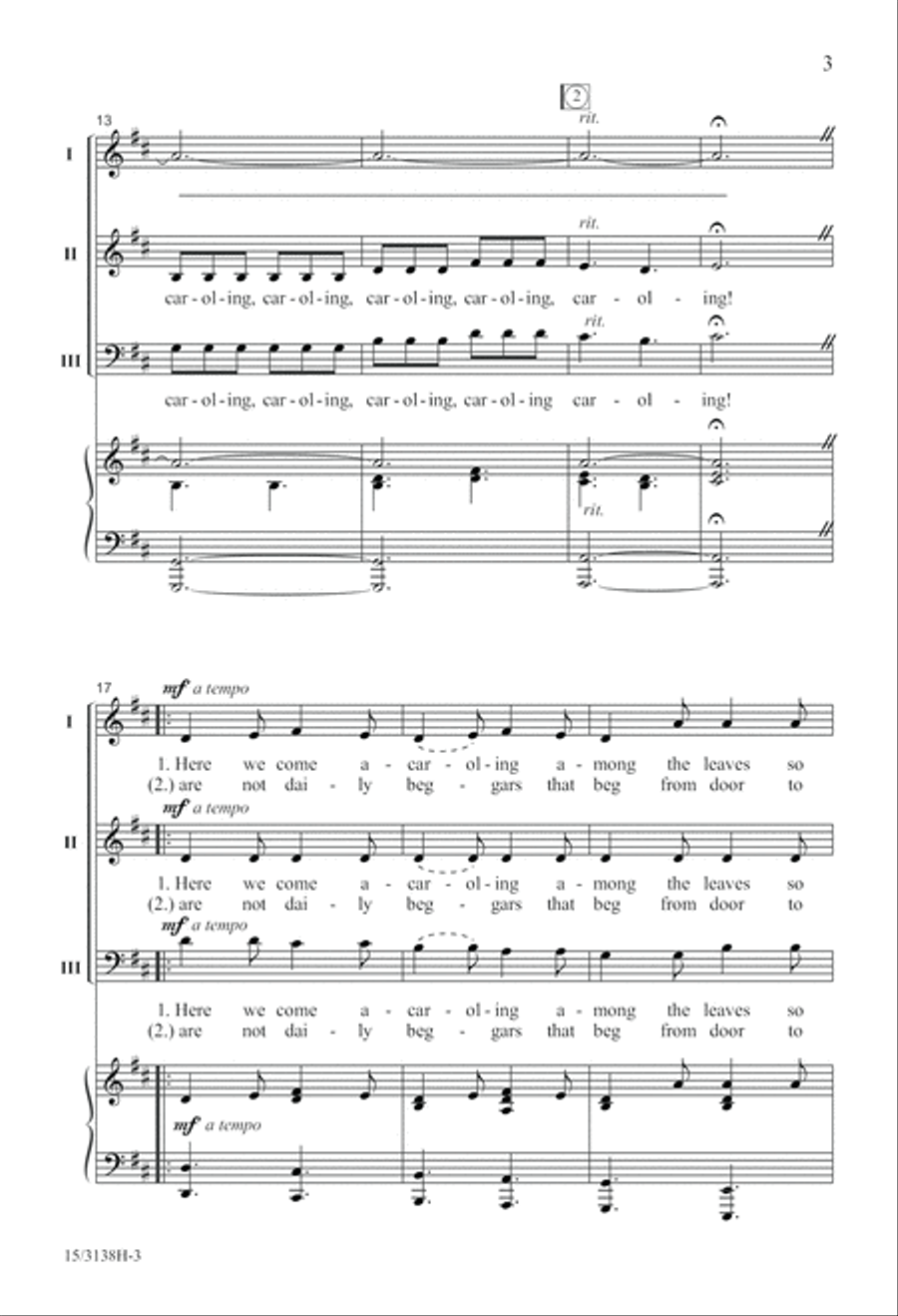 A Caroling Couplet A Caroling Couplet 3-Part scores gallery preview page 3
