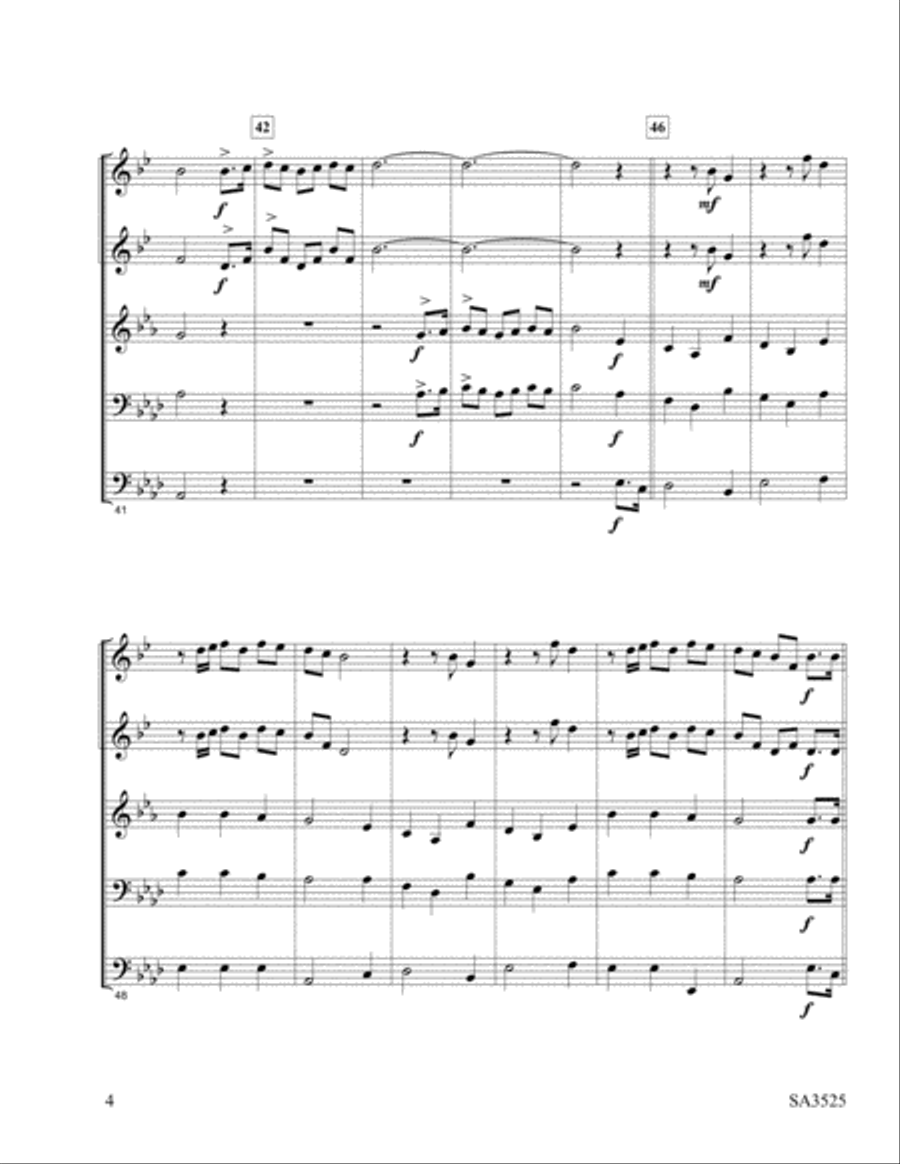 Immortal, Invisible Brass Quintet scores gallery preview page 4