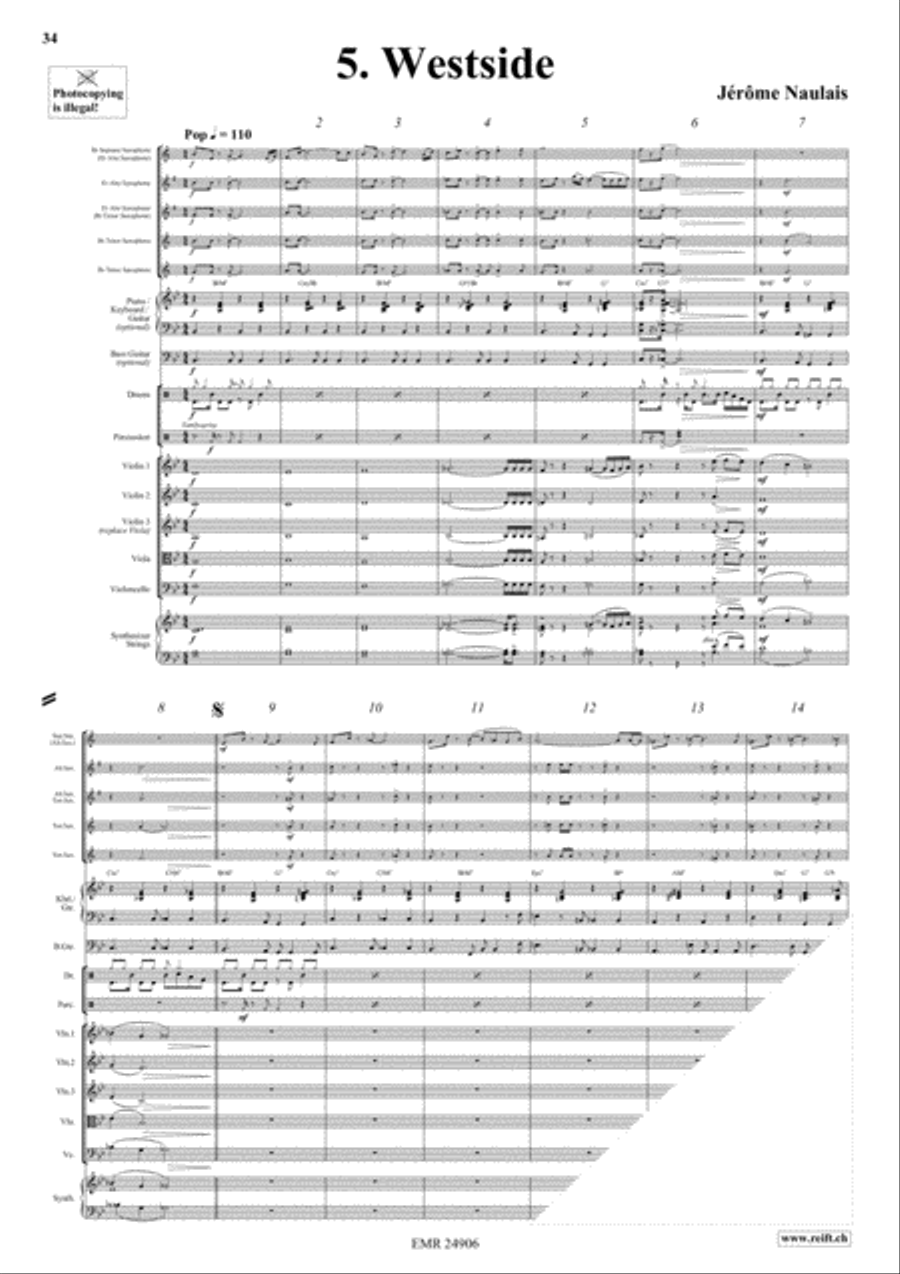 Play With Your Band Volume 4 Saxophone Quintet scores gallery preview page 8