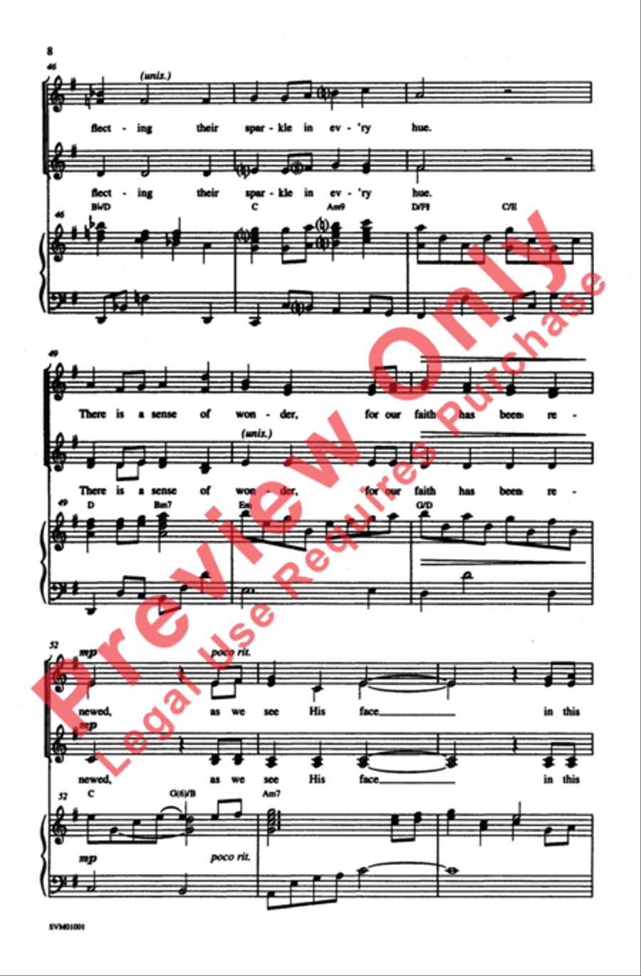By Candlelight Women's Choir scores gallery preview page 7