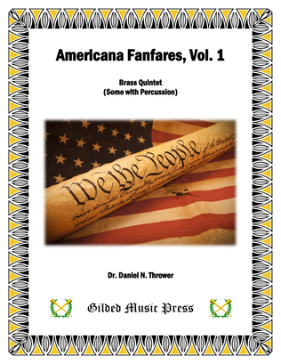 Book cover for Americana Fanfares, Vol. 1 (for Brass Quintet & Percussion)