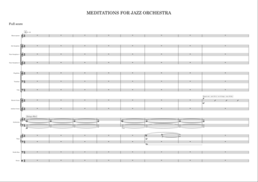 Meditations for Jazz Orchestra Jazz Ensemble scores gallery preview page 2
