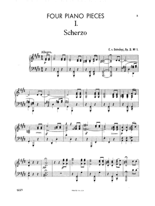 Dohnányi: Four Piano Pieces, Op. 2