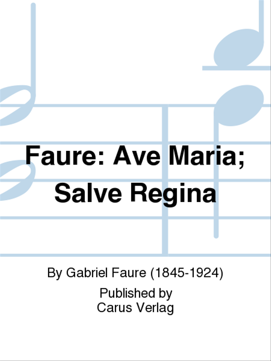 Faure: Ave Maria; Salve Regina Score scores gallery preview page 1