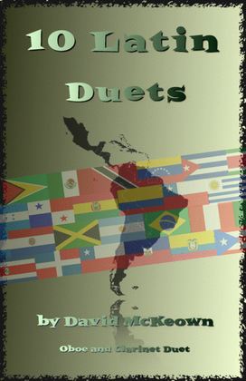 Book cover for 10 Latin Duets, for Oboe and Clarinet