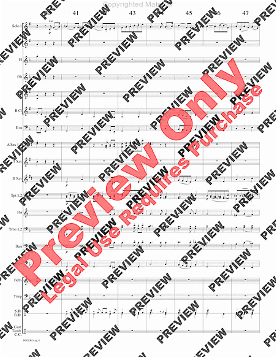 Bolero Bolero Concert Band scores gallery preview page 9