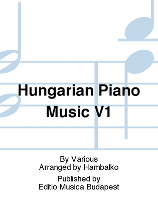 Book cover for Hungarian Piano Music V1