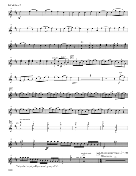 Ode To Joy (Symphony No. 9, Mvt. 4) - 1st Violin