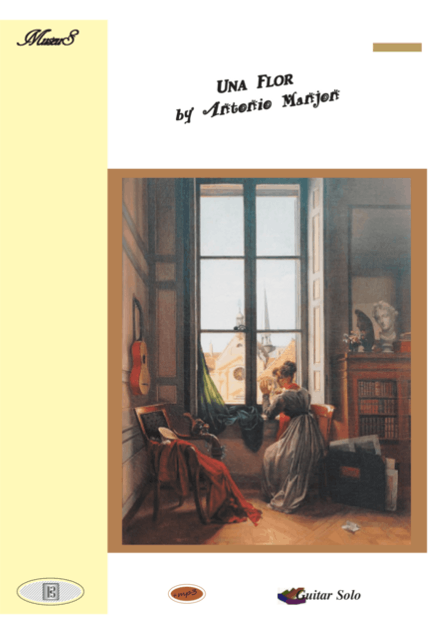Una Flor Guitar solo by Antonio Manjon Classical Guitar scores gallery preview page 1