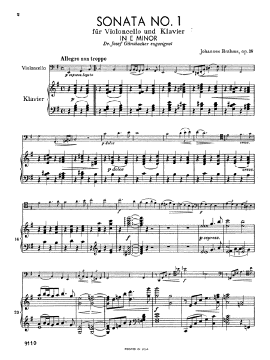 Sonata No. 1 in E Minor, Op. 38 Small Ensemble scores gallery preview page 3