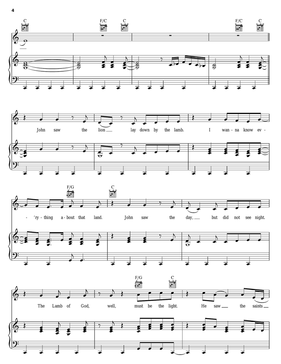 Jerusalem Piano, Vocal, Guitar scores gallery preview page 4