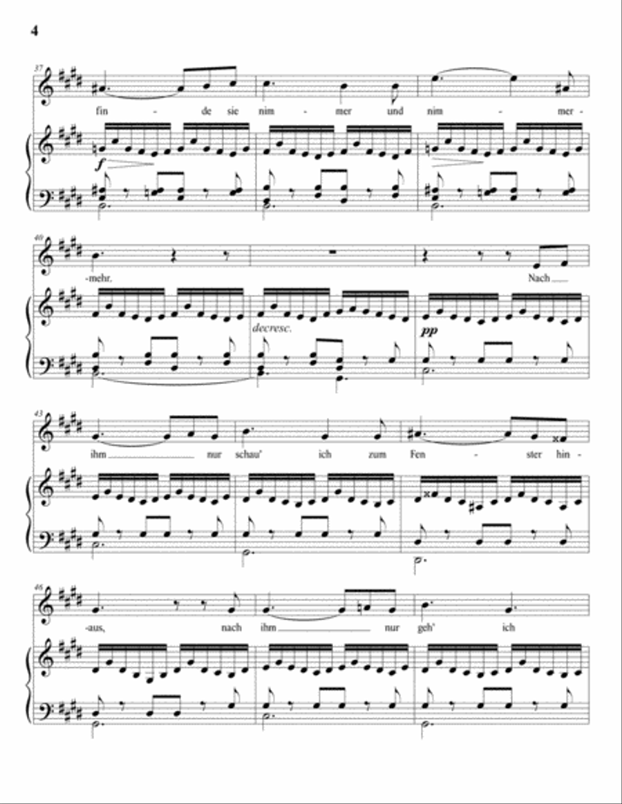 SCHUBERT: Gretchen am Spinnrade, D. 118 (transposed to C-sharp minor) Voice scores gallery preview page 5