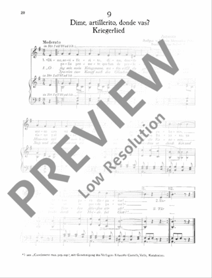 Spanische und portugiesische Volkslieder Voice Solo scores gallery preview page 21