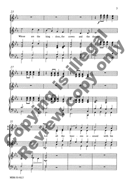 Blessing and Honor (Choral Score)