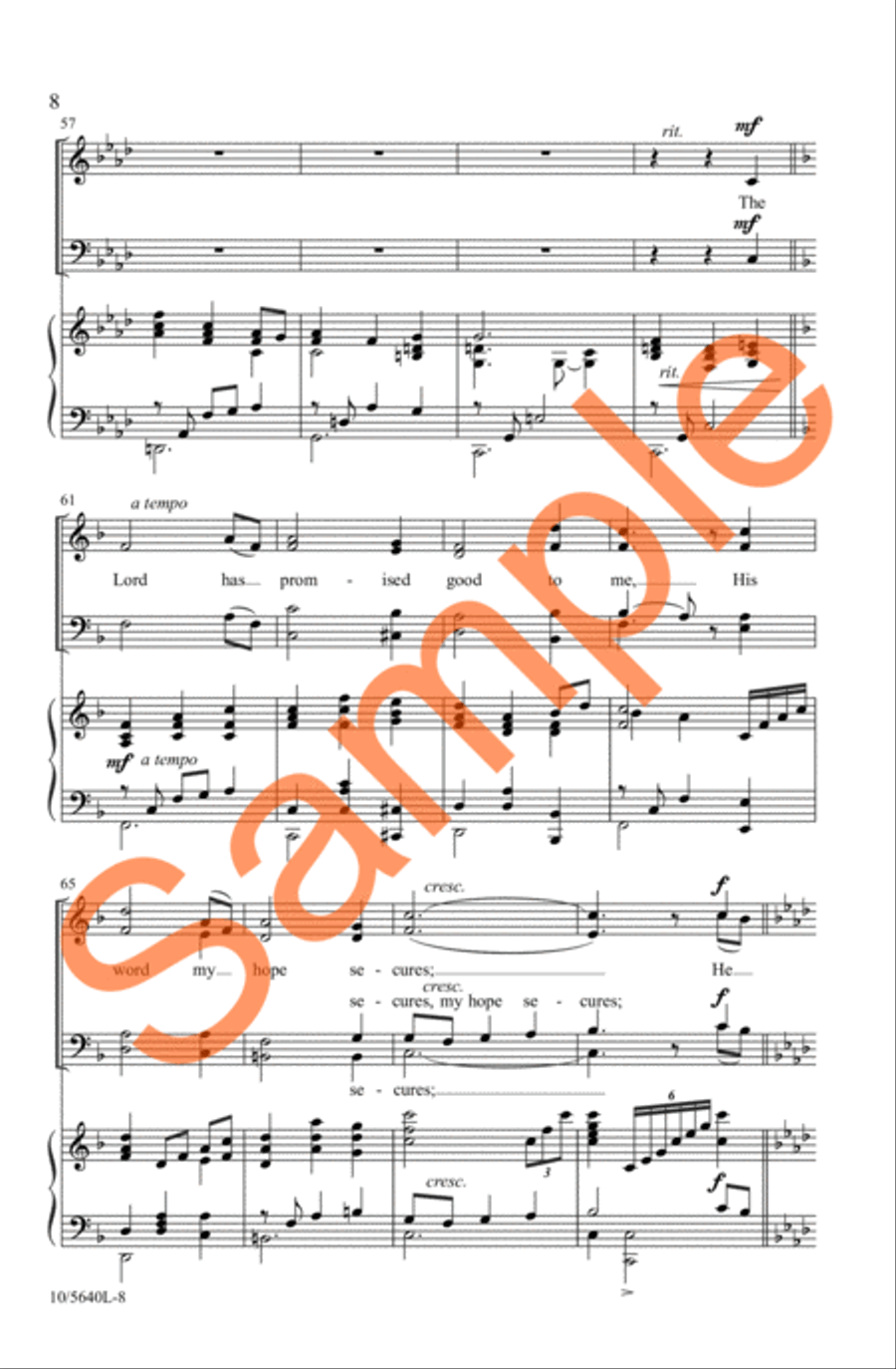 Amazing Grace! How Sweet the Sound 4-Part scores gallery preview page 7